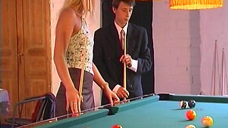 Blonde Babe From Germany Got Her Tight Pussy Whole Fucked on Pool Table