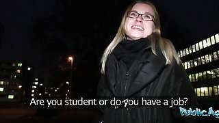 Martin Gun and Violette Pink's breeding creampie sex by Public Agent