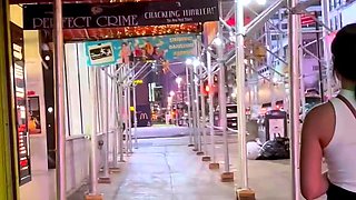 Amateur hottie fucked outdoor in public