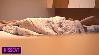 Step Son Can't Rest at Couch, so Watch on Step Mom Masturbation and Fuck Her Later in Share Bed