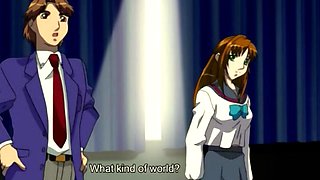 Horny anime lesbian teens skip class to lick pussy