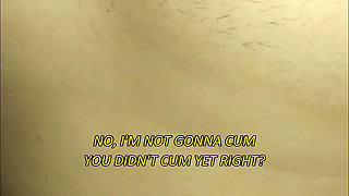 Subtitled Hubbys First Bi Suck, Wifes Ass Play Massive Facial