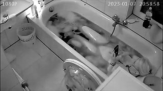 Caught Relaxing in the Tub