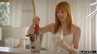 Blonde teen meets a big blac dicked guy by the pool and having fun with him afterwards