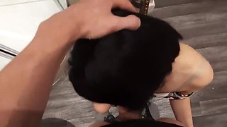 Quick Risky BJ & Unprotected Sex with Stranger Girl in Party Toilet - Sofie Lund & Otto Holm