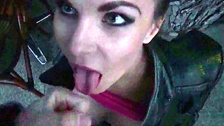 Czech amateur blowjob and fucking POV in public