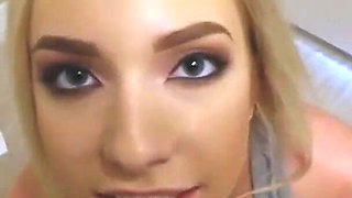 Stepsis Loves Me - Cock craving blonde teen creeps on her stepbro in shower to see his big dick