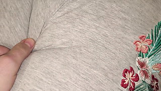 I Spit and Rub Sweet Cameltoe Pussy of My Step Sister