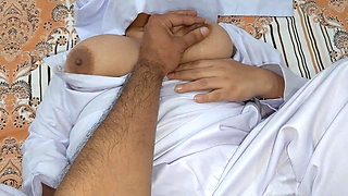 College Beautiful Girl with Teacher