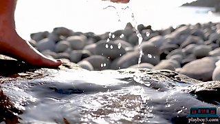 Redhead and dark haired lady mommies with Playboy