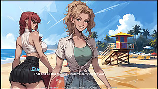 My New Girlfriend  Taboo Hentai Game  Ep.24 Day at the Beach with My Two Hot Step Sisters!