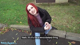 Redhead Brit Shows Off Her Pierced Tits Before Basement Fuck Creampie