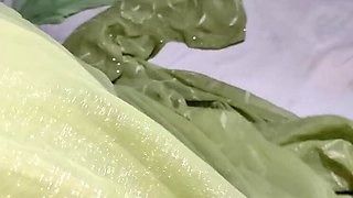 Desi Bhabhi in Green Sari Hot Fuck with Gini272 - Indian Teen Homemade MMS