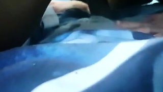 AMATEUR BLONDE SUCKING A BIG BLACK COCK IN A CAR