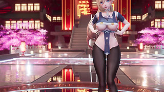 [mmd] Marionette Erotic Uniform Black Stockings