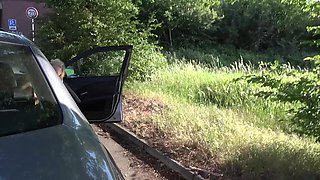 Hardest Outdoor Gangbang with Skinny Blonde - Farmers Get to Fuck for Free!
