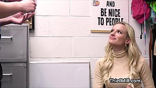 Milf caught with some stolen dildos