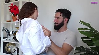 Hot Secretary Seduces Boss, Sucks His Legs and Gets Fucked Hard – Humiliation