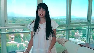 Step Sister Breeding - Religious Brunette Gets Face Fucked & Deep Throat POV