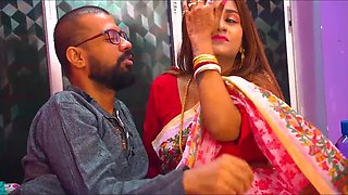 A beautiful Desi wife gives out a nice romantic sex to her husband without any lube