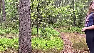 A Horny Older Stranger Grabs Me by the Neck in the Forest and Fucks Me Hard in the Rain