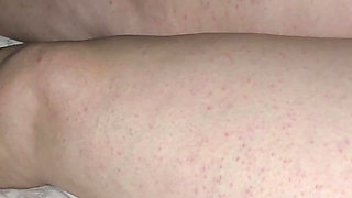 Step mom help step son dick with low erection cum in condom