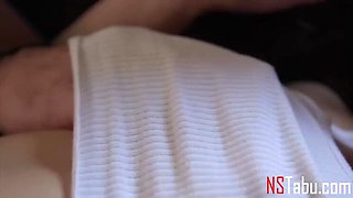 Step Daddy Fucks Petite Teen Paige Owens - Her Bald Pussy Is So Tight