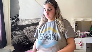 Bubblesincololge Nude School Girl Try On Haul With Huge Natural Tits