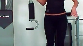 It's hot in the fitness center - Young skinny teen fucks with the fitness coach