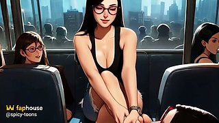 Lin Plays Footsie on the Train