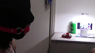 MILF Mouth-fucked with Ring Gag and Massive Throat Cumshot