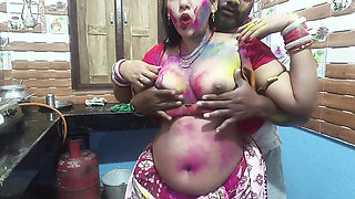 Bengali Bhabhi Sona Holi Sex - Neighbour Fucks Her Hard Doggy Style Creampie