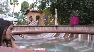 Megan And Abigail Doing It In The Pool
