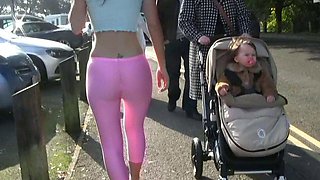 Nice amateur ass in black and white panties