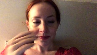 Amateur striptease and Solo masturbation