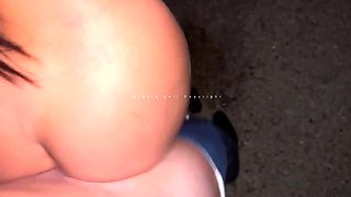 Outdoor sex in POV with a brunette amateur hottie fucked