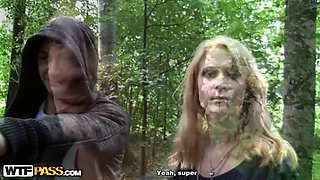 Amazing outdoor fuck for a sexy blonde