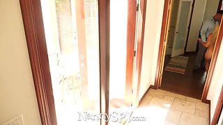 NannySpy Babysitter Kylie Page caught masturbating and fucks to save job