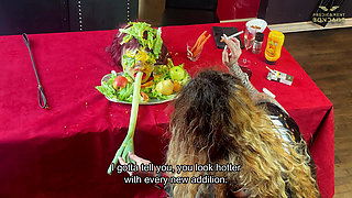 Humiliating the Powerless Slave at the Dining Table (223)