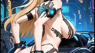 Cute blonde twerk in garage (Ai animation)