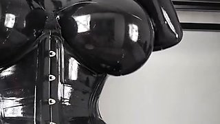 Extreme fetish latex play