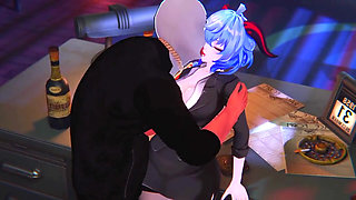 Genshin Impact - Ganyu Late Night Office Pleasure - 3D Hentai Animations