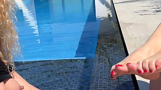 So Good to Have 4 Women in a Pool!