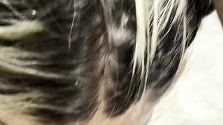 College Slut Gets a Facial From Her Brothers Best Friend!