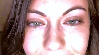 Amateur Teen with Huge Dildo Masturbating on Webcam