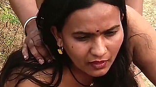 Desi Wife Cheating on Husband in Jungle in Full Nude Doggy Style Postion