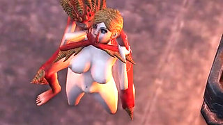 Lilith fucks hard her young sex slave in the dark castle