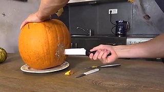 Old stepmom is going to step fuck him on Halloween too
