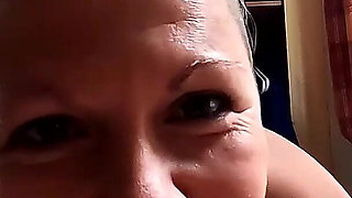 Ball Licking Blowjob with Cum Swallow on a Sunny Afternoon