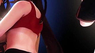 Hutao X Beidou Strap on Sex Genshin Impact Dragon Dildo Bad Dragon